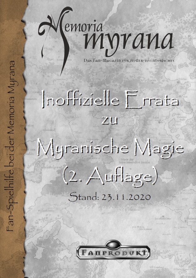 Inoffizielle Errata zu Myranische Magie (2. Auflage)