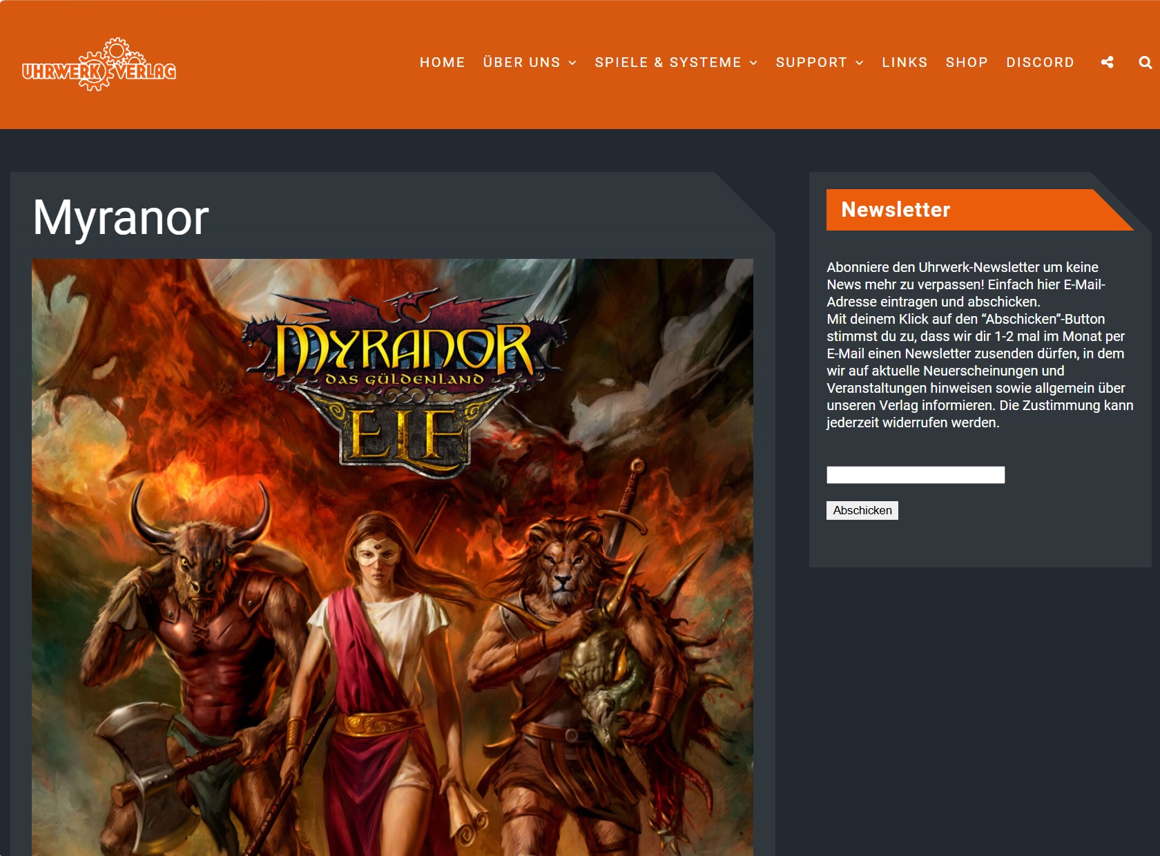 Uhrwerk Verlag Myranor-ELF